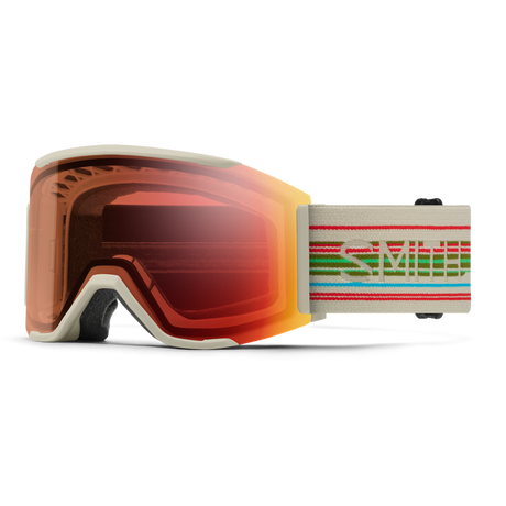 SMITH Squad MAG Chalk Straightline - ChromaPop Pro Photochromic Red Mirror + ChromaPop Storm Blue Sensor Mirror Snow Goggle Snow Goggles Smith 