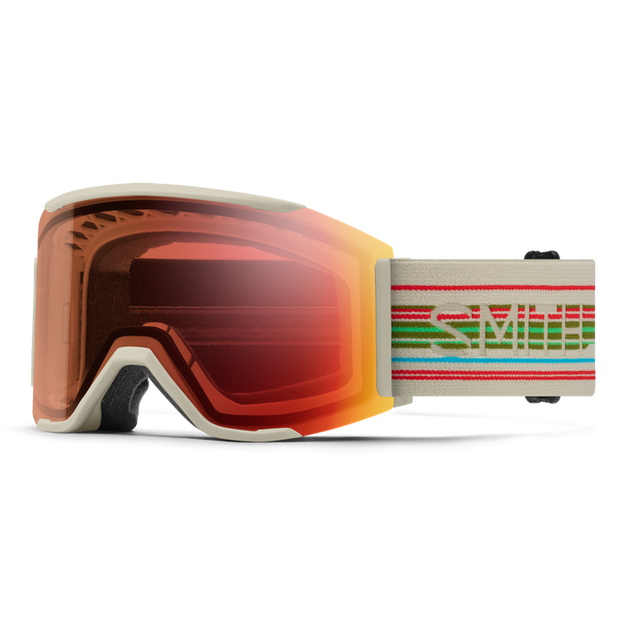 SMITH Squad MAG Chalk Straightline - ChromaPop Pro Photochromic Red Mirror + ChromaPop Storm Blue Sensor Mirror Snow Goggle Snow Goggles Smith 