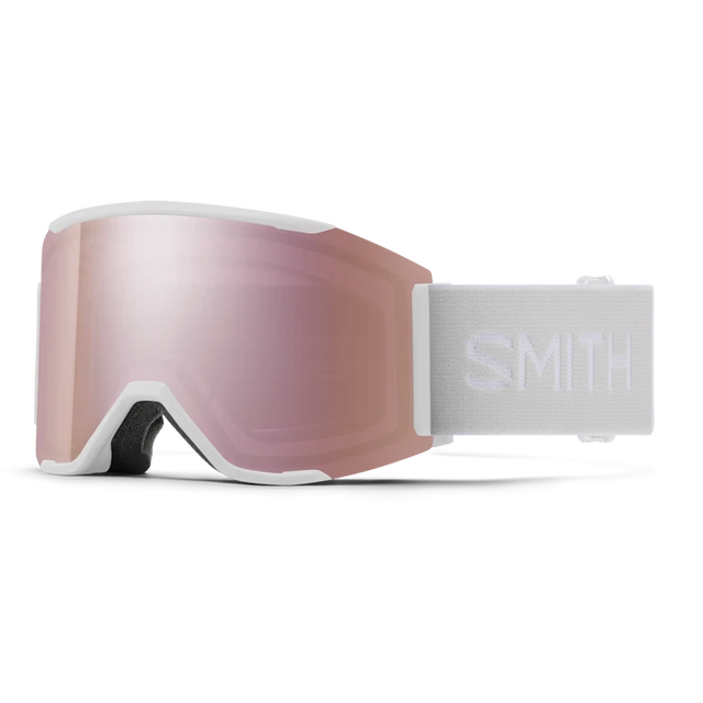 SMITH Squad Mag White Vapor - ChromaPop Everyday Rose Gold Mirror + ChromaPop Storm Rose Flash Snow Goggle Snow Goggles Smith 