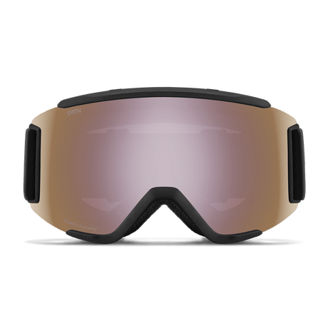 SMITH Squad S Black - ChromaPop Everyday Rose Gold Mirror + Clear Snow Goggle Snow Goggles Smith 