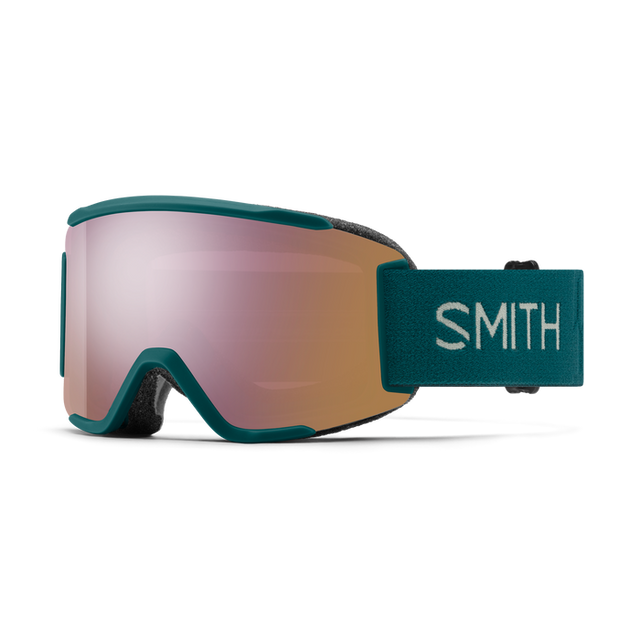 SMITH Squad S Malachite - ChromaPop Everyday Rose Gold Mirror + Clear Snow Goggle Snow Goggles Smith 