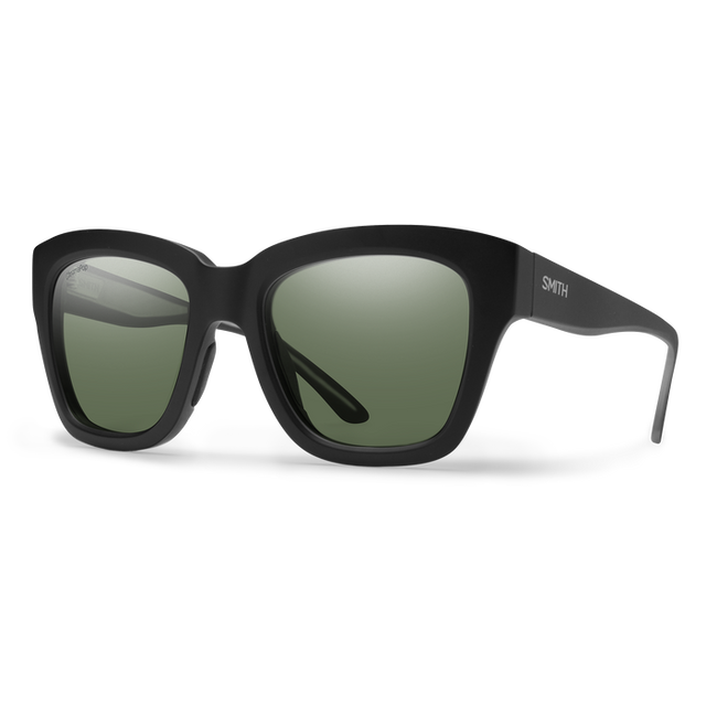 SMITH Sway Matte Black - ChromaPop Grey Green Polarized Sunglasses Sunglasses Smith 