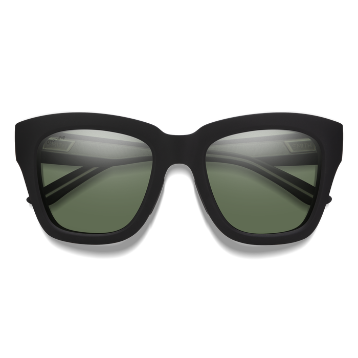 SMITH Sway Matte Black - ChromaPop Grey Green Polarized Sunglasses Sunglasses Smith 