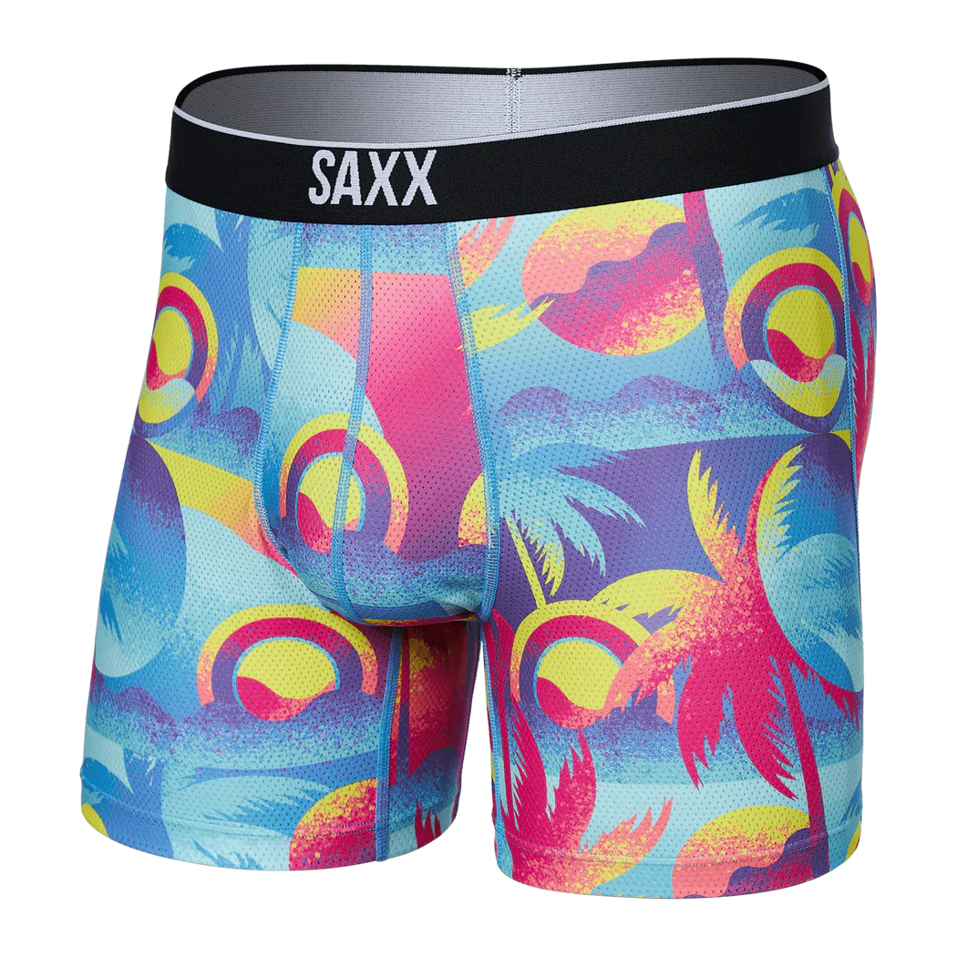 SAXX Volt Breathable Mesh Boxer Brief Underwear Coast 2 Coast/Blue Multi Men's Underwear Saxx 