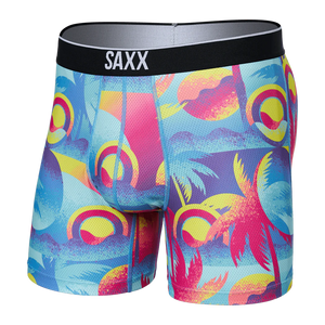 SAXX Volt Breathable Mesh Boxer Brief Underwear Coast 2 Coast/Blue Multi Men's Underwear Saxx 