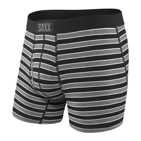 SAXX Ultra Super Soft Boxer Brief Underwear Black Crew Stripe Men's Underwear Saxx 