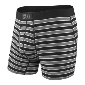 SAXX Ultra Super Soft Boxer Brief Underwear Black Crew Stripe Men's Underwear Saxx 