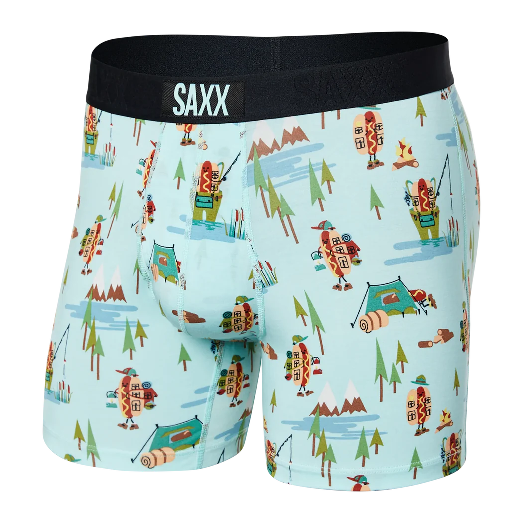 SAXX Ultra Super Soft Boxer Brief Underwear Hot Dog Park Ranger Blue Men's Underwear Saxx 