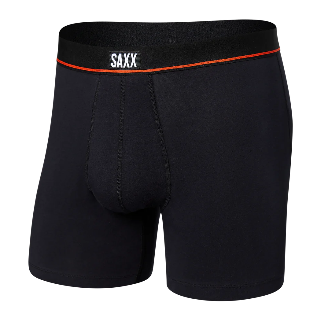 SAXX Non-Stop Stretch Cotton Boxer Brief Underwear Black Men's Underwear Saxx 