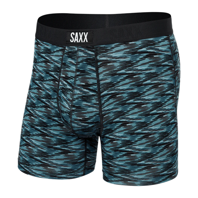 SAXX Vibe Boxer Brief Underwear Action Spacedye/Washed Teal Men's Underwear Saxx 