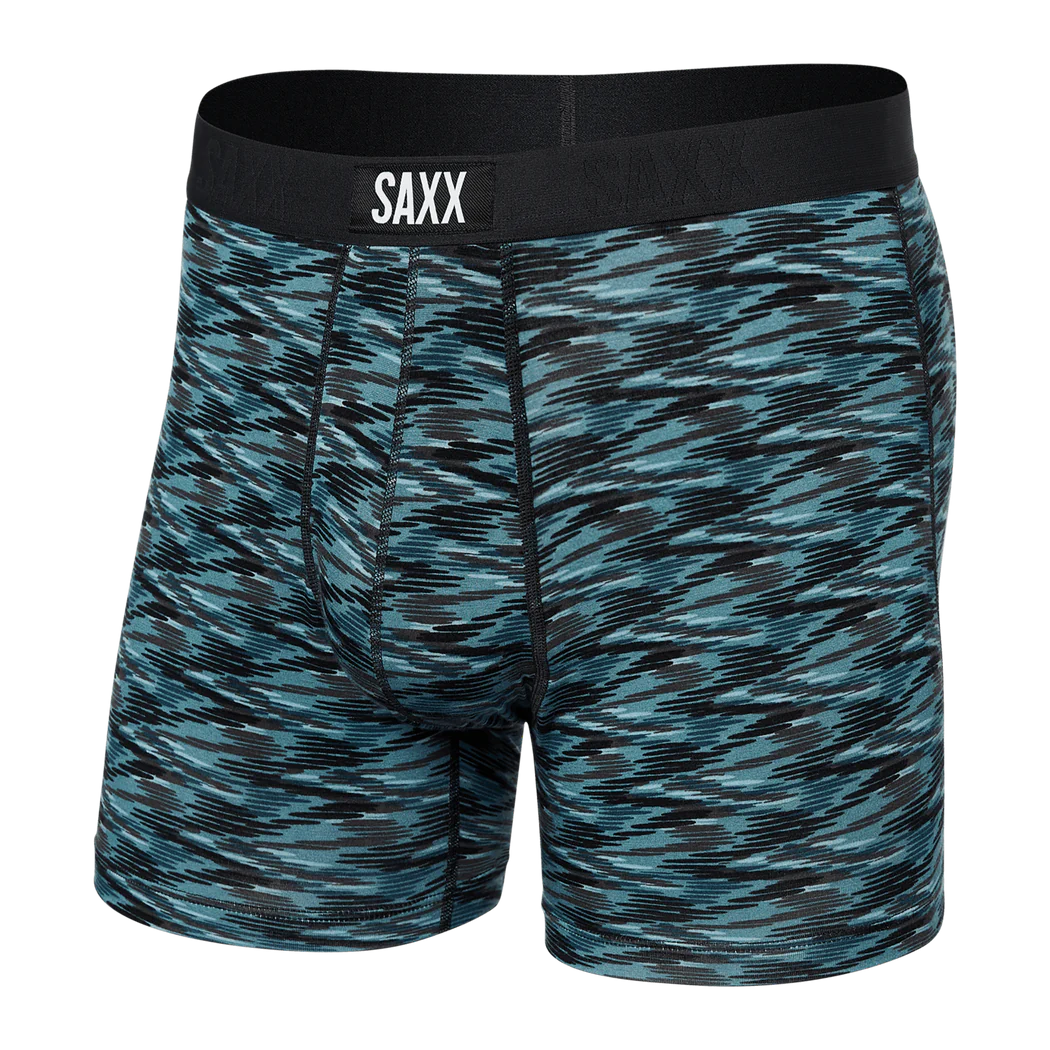 SAXX Vibe Boxer Brief Underwear Action Spacedye/Washed Teal Men's Underwear Saxx 