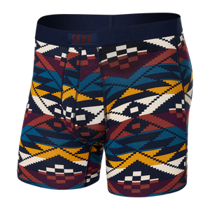 SAXX Vibe Super Soft Boxer Brief Asher Geo-Ocean Multi Men's Underwear Saxx 