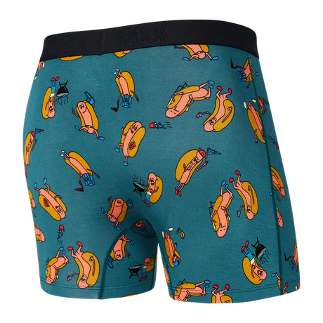SAXX Vibe Super Soft Boxer Brief Tailgaters Teal Men's Underwear Saxx 