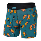 SAXX Vibe Super Soft Boxer Brief Tailgaters Teal Men's Underwear Saxx 