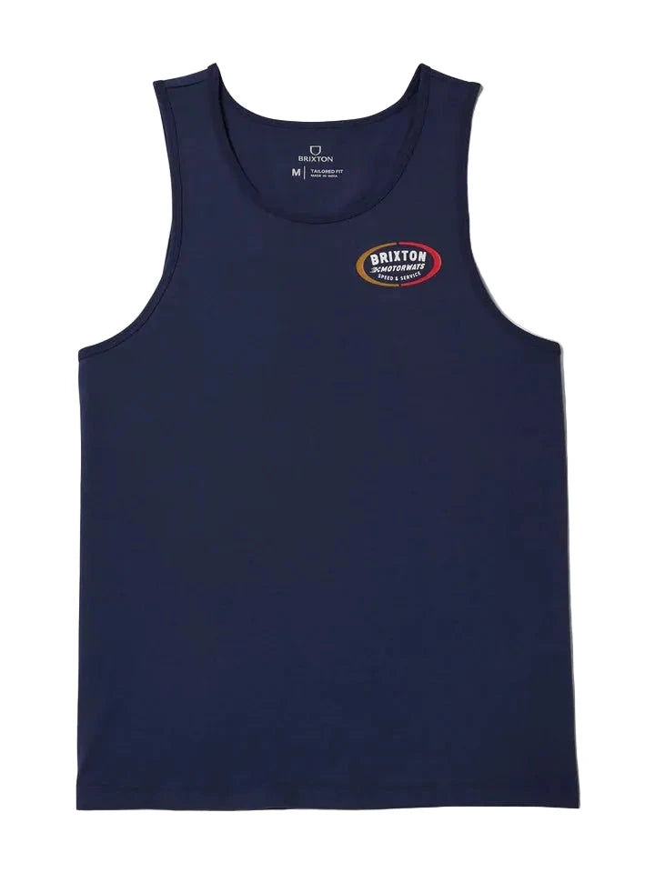 BRIXTON Rhett Tank Top Washed Navy Men's Tank Tops Brixton 