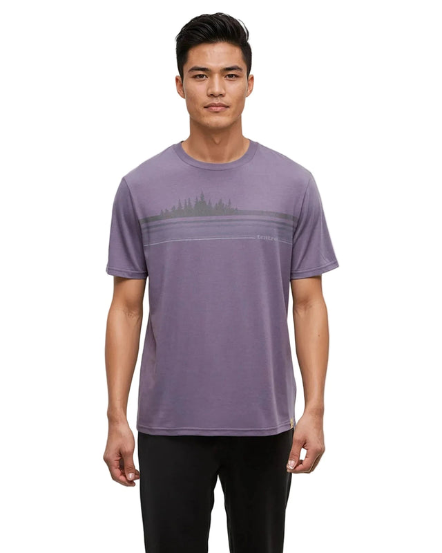 TENTREE Retro Treeline T-Shirt Smokey Violet/Mountain View Men's Short Sleeve T-Shirts Tentree 