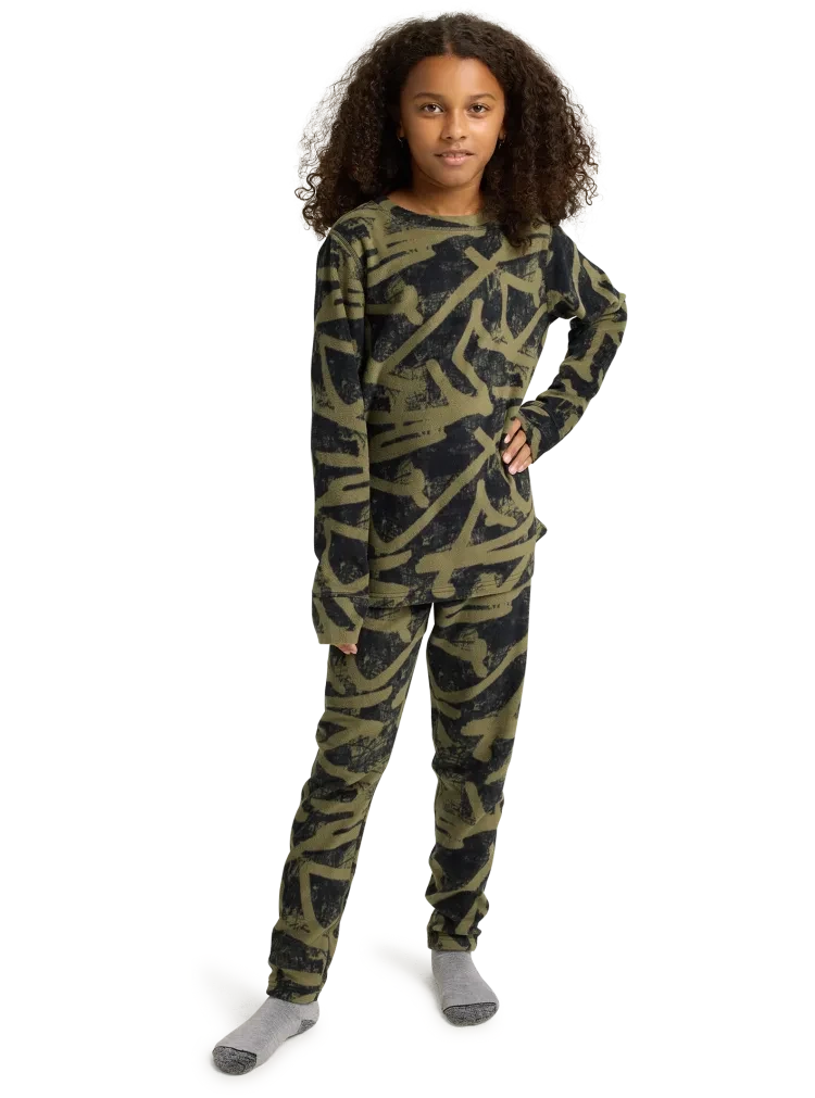 BURTON Kids Fleece Base Layer Set Forest City Streets Youth Base Layers Burton 