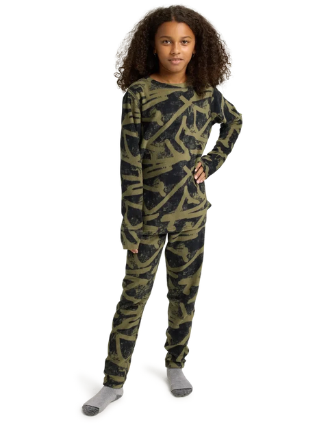 BURTON Kids Fleece Base Layer Set Forest City Streets Youth Base Layers Burton 