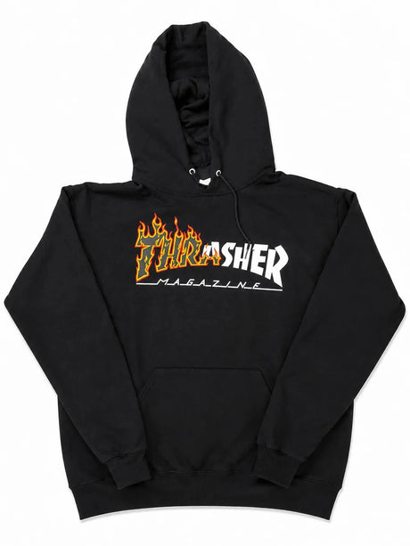 THRASHER Ignite Pullover Hoodie Black Men's Pullover Hoodies Thrasher 