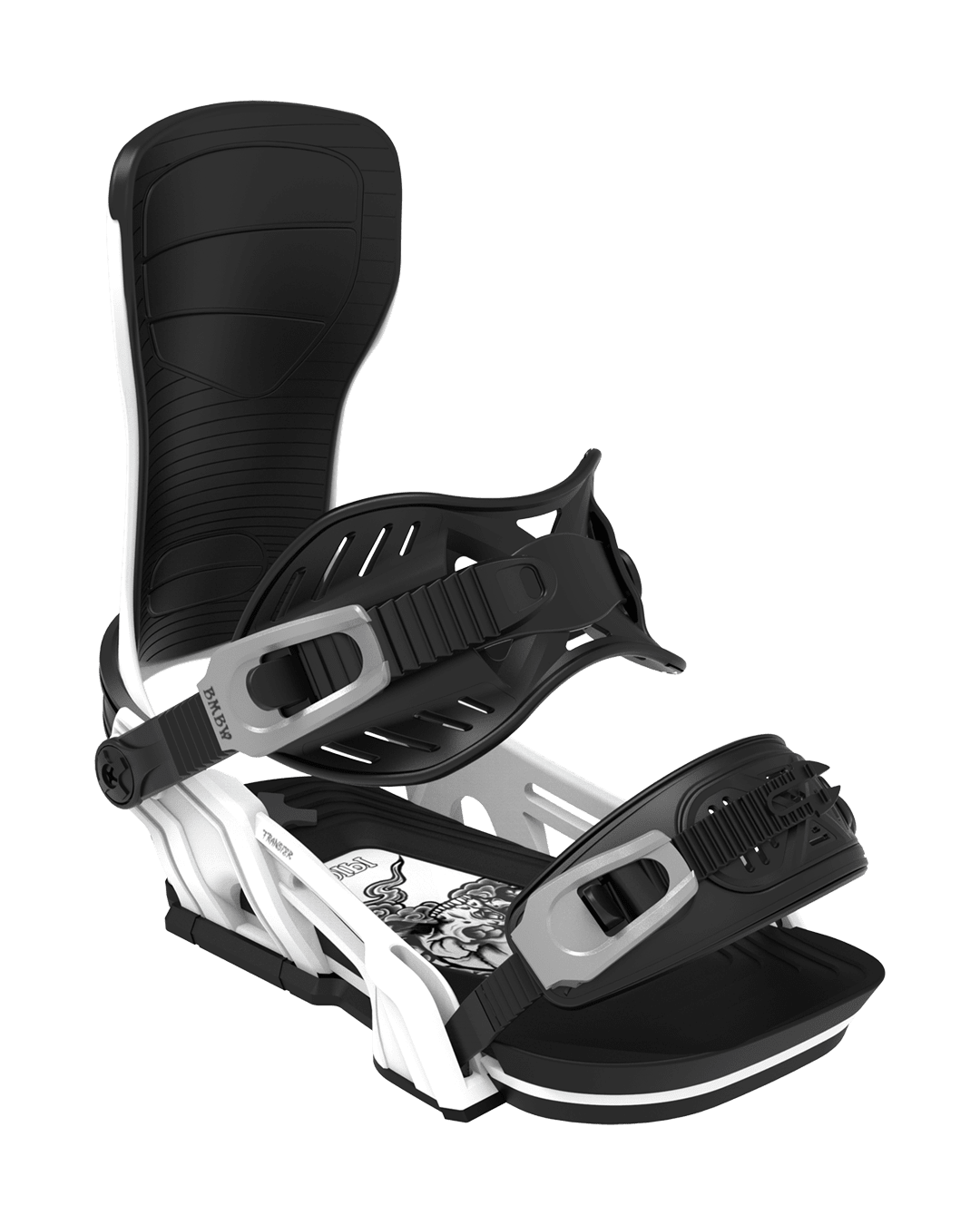 BENT METAL Transfer Snowboard Bindings White 2027 Men's Snowboard Bindings Bent Metal 