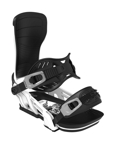 BENT METAL Transfer Snowboard Bindings White 2027 Men's Snowboard Bindings Bent Metal 