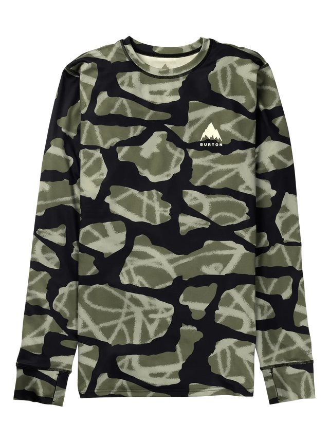 BURTON Lightweight X Crewneck Base Layer Graffiti Camo Men's Base Layers Burton 