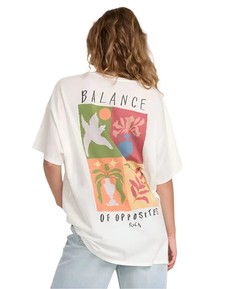 RVCA Women's Baggie Tee T-Shirt Vintage White Women's Short Sleeve T-Shirts RVCA 