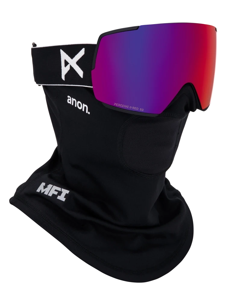 ANON M5 Black - Perceive Sunny Red + Perceive Cloudy Burst + MFI Face Mask Snow Goggle Snow Goggles Anon 