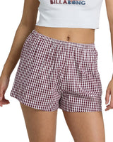 BILLABONG Women's Sun Fade Printed Shorts Red Dahlia Women's Shorts Billabong 