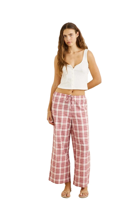 RHYTHM Women's Chelsea Check Pant Plum Women's Pants Rhythm 