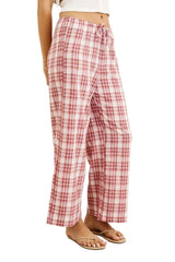 RHYTHM Women's Chelsea Check Pant Plum