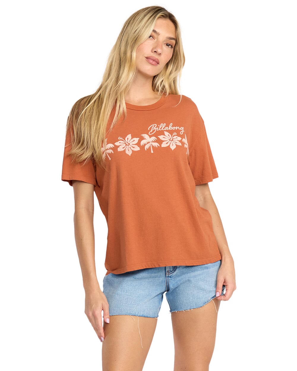 BILLABONG Women's Garden Keeper Babe T-Shirt Sedona Men's Short Sleeve T-Shirts Billabong 