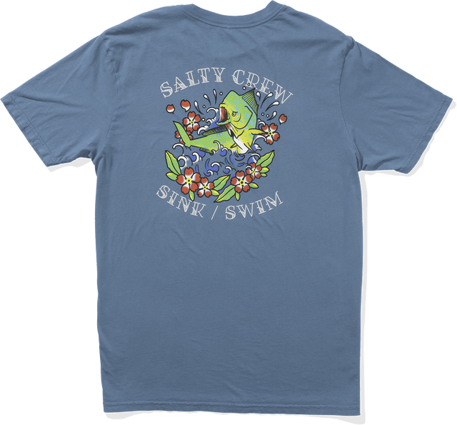 SALTY CREW Old School Vintage T-Shirt Slate Men's Short Sleeve T-Shirts Salty Crew 
