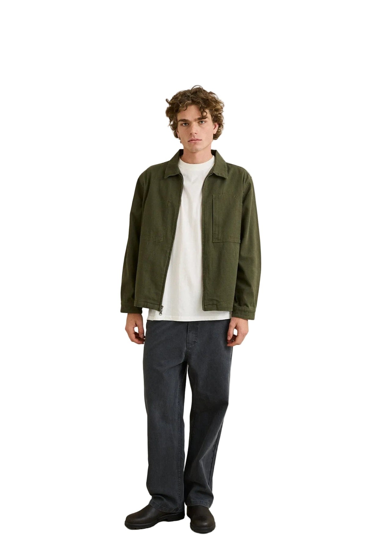 RHYTHM Foundry Jacket Olive Men's Street Jackets Rhythm 