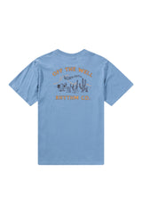 RHYTHM Worn Path T-Shirt Sea Blue Men's Short Sleeve T-Shirts Rhythm 