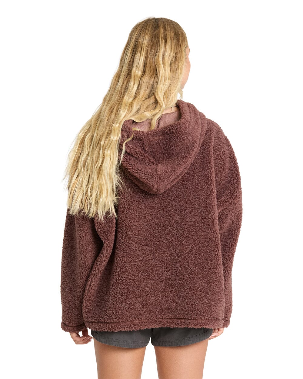 BILLABONG Women's Time Out Sherpa Hoodie Espresso Women's Sweaters Billabong 