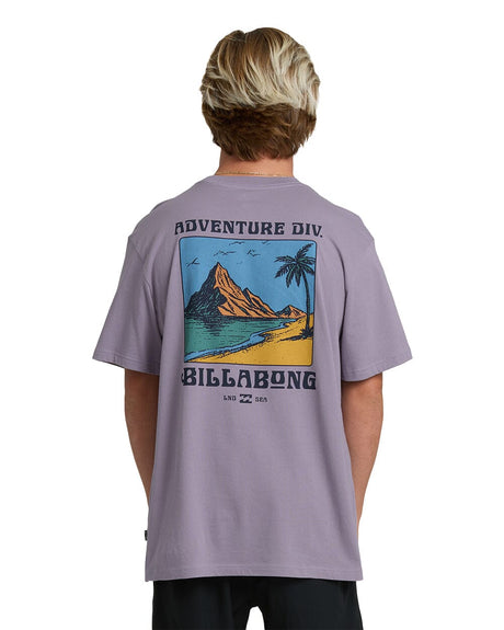 BILLABONG Post Cards A/DIV T-Shirt Purple Ash Men's Short Sleeve T-Shirts Billabong 