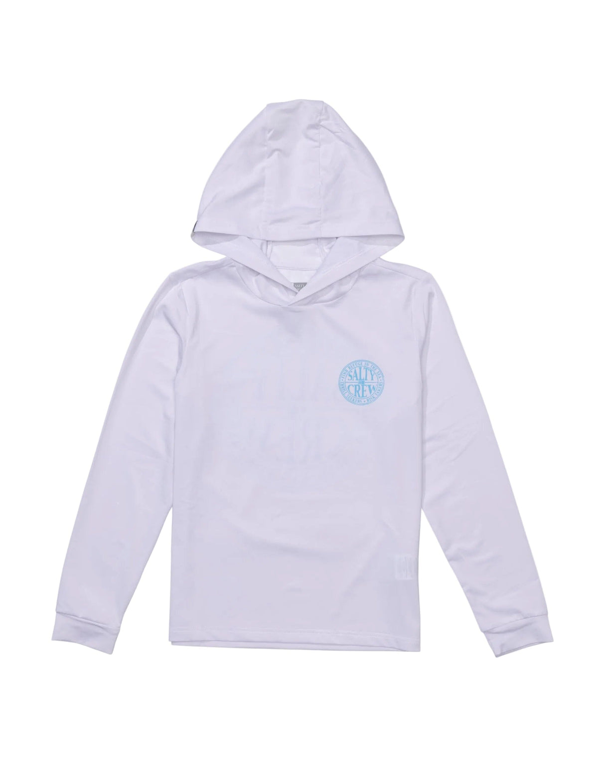 SALTY CREW Boys Global Hooded Sunshirt White/Slate Youth Rashguards Salty Crew 