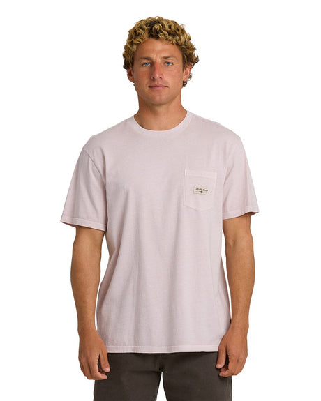 BILLABONG Essential Pocket Wave Washed T-Shirt Dusty Purple Men's Short Sleeve T-Shirts Billabong 