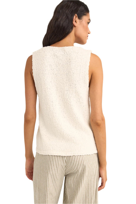 RHYTHM Women's Adele Longline Knit Vest White Women's Vests Rhythm 