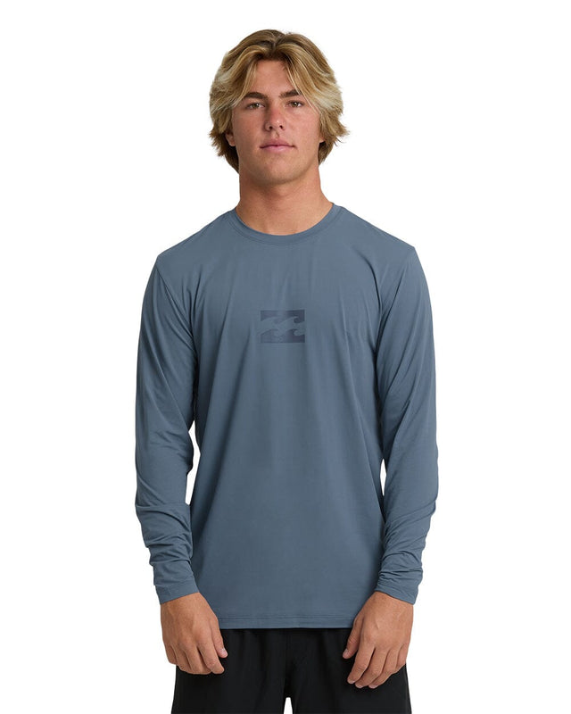 BILLABONG All Day Wave Loose Fit Long Sleeve Surf T-Shirt Blue Fog Men's Rashguards Billabong 