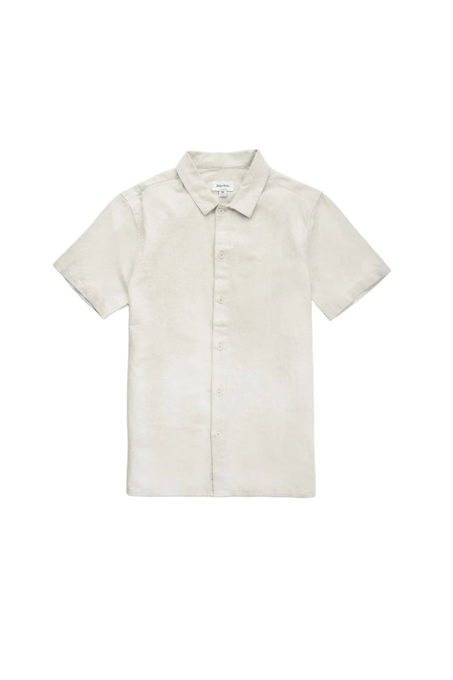 RHYTHM Classic Linen Short Sleeve Button Up Shirt Sand Men's Short Sleeve Button Up Shirts Rhythm 