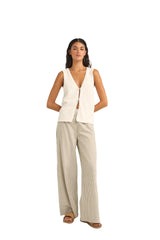 RHYTHM Women's Adele Longline Knit Vest White Women's Vests Rhythm 