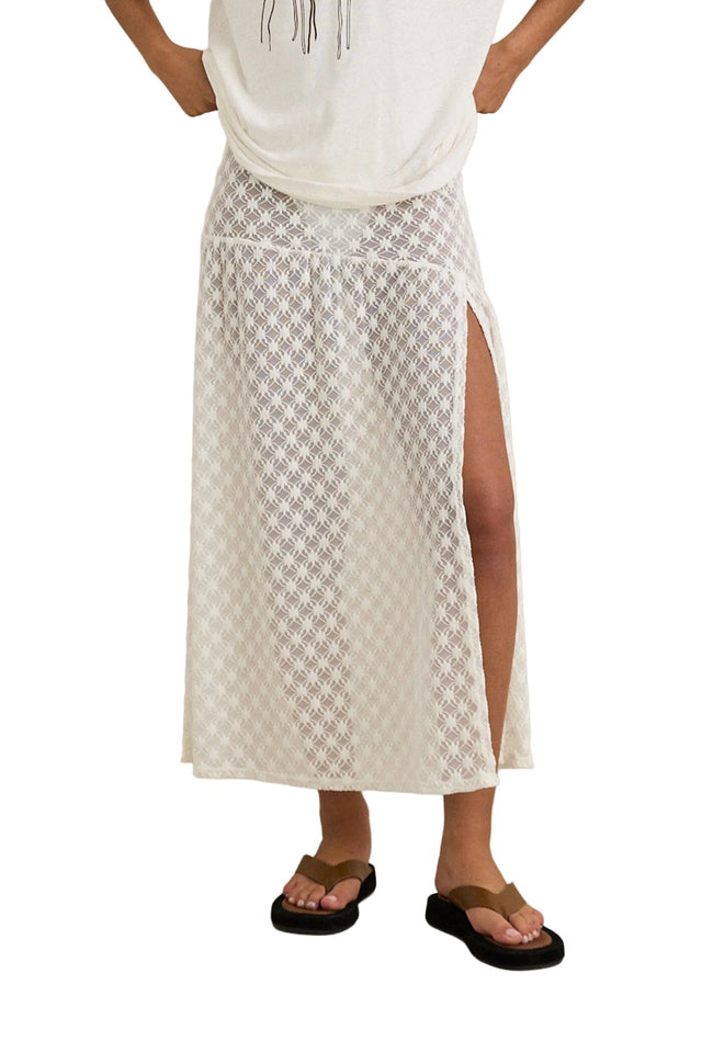 RHYTHM Women's Gigi Lace Maxi Skirt White Women's Skirts Rhythm 