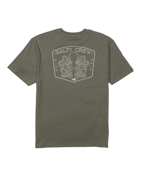 SALTY CREW Tako Club Classic T-Shirt Dusty Olive Men's Short Sleeve T-Shirts Salty Crew 