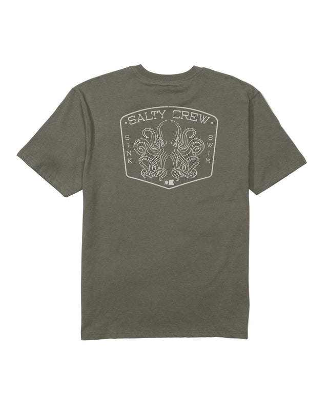 SALTY CREW Tako Club Classic T-Shirt Dusty Olive Men's Short Sleeve T-Shirts Salty Crew 