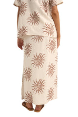 RHYTHM Women's Seafarer Maxi Skirt Brown Women's Skirts Rhythm 