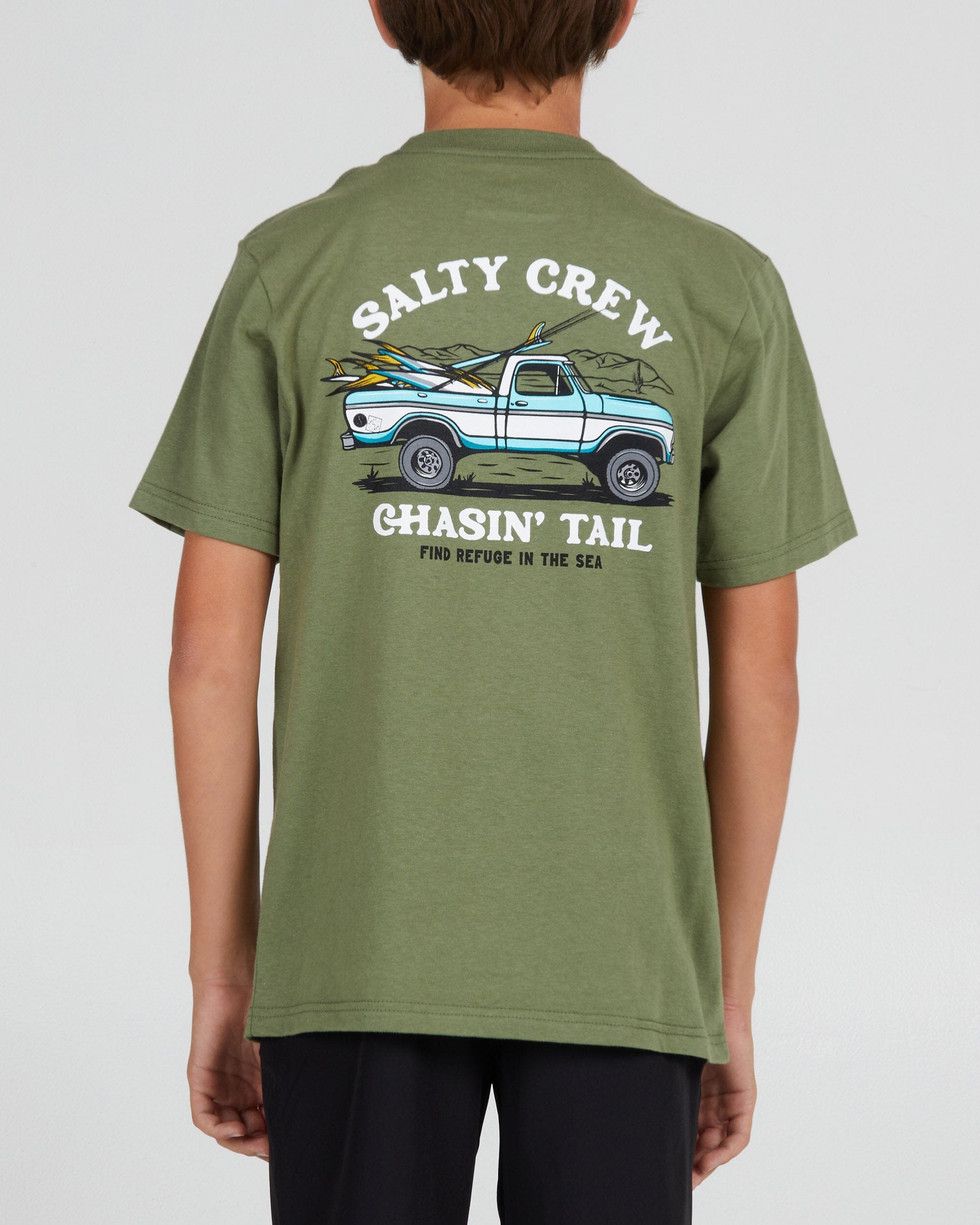 SALTY CREW Boys Off Road T-Shirt Sage Green Boy's T-Shirts Salty Crew 