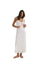 RHYTHM Women's Gigi Gathered Maxi Dress White Women's Dresses Rhythm 