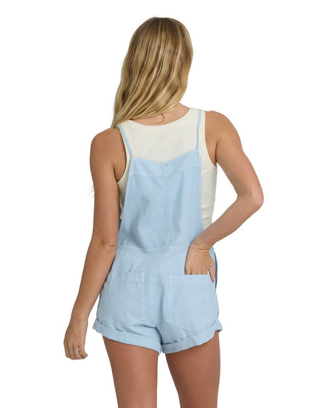 BILLABONG Women's Wild Pursuit Overall Washed Chambray Women's Rompers & Jumpsuits Billabong 